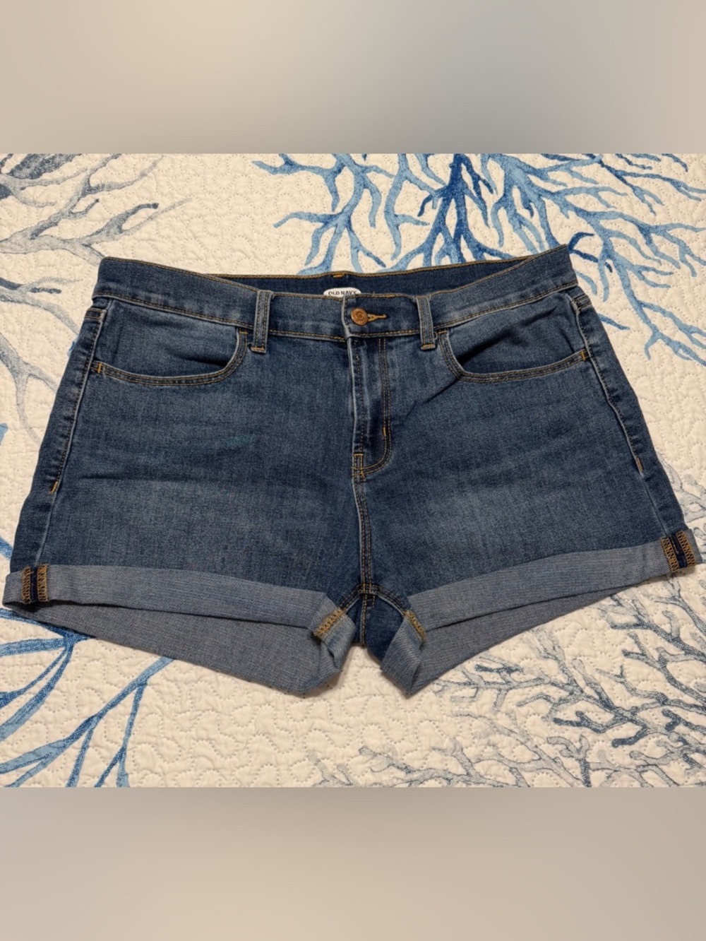 Ladies Old Navy Dark Blue Jean Shorts